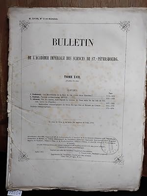 Bulletin de l academie imperiale des Scienes de St. Petersbourg tome XVII Nr. 5