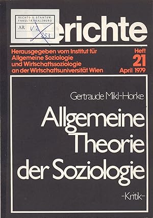 Seller image for Allgemeine Theorie der Soziologie for sale by avelibro OHG