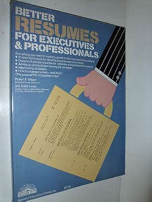 Image du vendeur pour Resumes for Executives and Professionals mis en vente par Redux Books