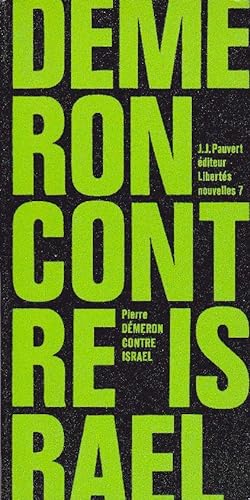 Seller image for Contre Isral for sale by Librairie  la bonne occasion