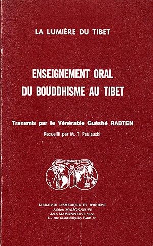 Image du vendeur pour Enseignement oral du bouddhisme au Tibet. mis en vente par Librairie  la bonne occasion