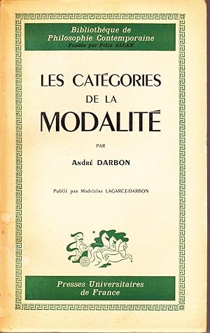 Seller image for Les catgories de la modalit. for sale by Librairie  la bonne occasion