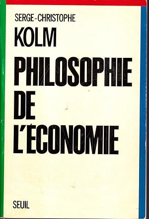 Bild des Verkufers fr Philosophie de l'conomie. zum Verkauf von Librairie  la bonne occasion