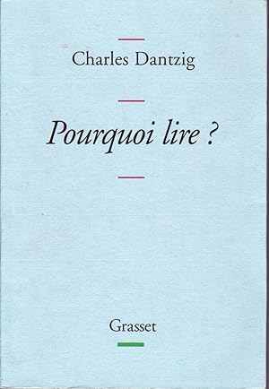 Seller image for Pourquoi lire ? for sale by Librairie  la bonne occasion