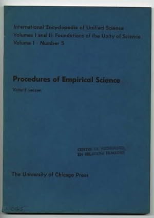 Immagine del venditore per Procedures of Empirical Science. ( International Encyclopedia of Unified Science.) venduto da Librairie  la bonne occasion
