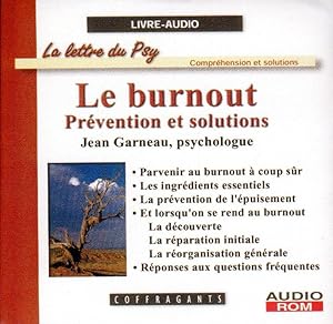 Image du vendeur pour Le burnout. Prvention et solutions. AUDIOLIVRE ( 1 CD AUDIO ) mis en vente par Librairie  la bonne occasion