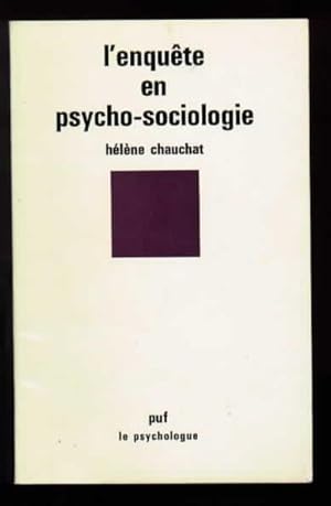 Imagen del vendedor de L'enqute en psycho-sociologie a la venta por Librairie  la bonne occasion