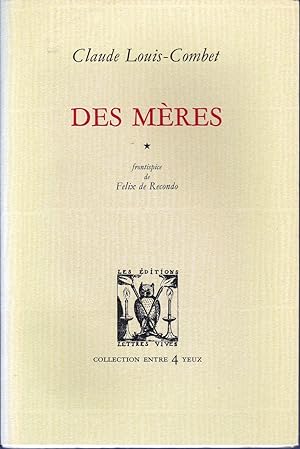 Bild des Verkufers fr Des mres. zum Verkauf von Librairie  la bonne occasion