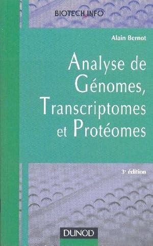 Image du vendeur pour Analyse de gnomes, transcriptomes et protomes. mis en vente par Librairie  la bonne occasion