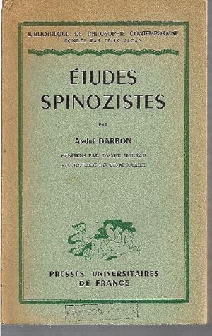 Seller image for tudes spinozistes. for sale by Librairie  la bonne occasion