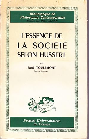 L'essence de la société selon Husserl.