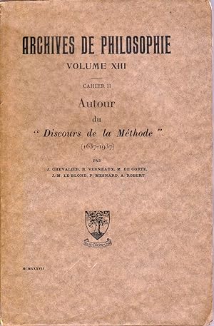 Imagen del vendedor de Autour du "Discours de la Mthode" (1637-1937) a la venta por Librairie  la bonne occasion