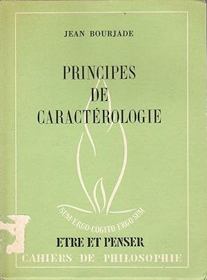 Seller image for Principes de caractrologie. for sale by Librairie  la bonne occasion