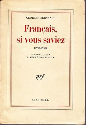 Image du vendeur pour Franais, si vous saviez. (1945-1948) mis en vente par Librairie  la bonne occasion