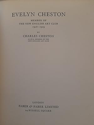 Imagen del vendedor de Evelyn Cheston; member of the New English Art Club, 1908 - 1929. a la venta por Nikki Green Books