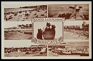 Margate Postcard Kent Lucky Black Cats Series LOCAL PUBLISHER