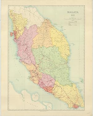 Malaya 1935. Scale, 18 miles to an Inch.