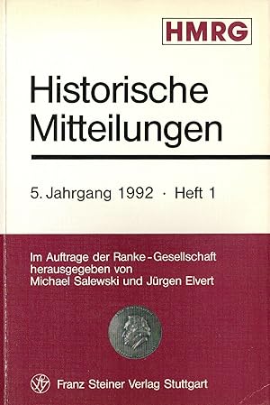 Bild des Verkufers fr Historische Mitteilungen, 5. Jahrgang 1992, Heft 1;Schwerpunkt: Aufstieg und Fall im Dritten Reich zum Verkauf von Antiquariat Kastanienhof