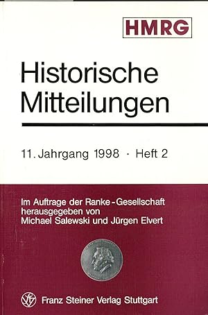 Bild des Verkufers fr Historische Mitteilungen 1998, 11. Jahrgang, Heft 2 zum Verkauf von Antiquariat Kastanienhof