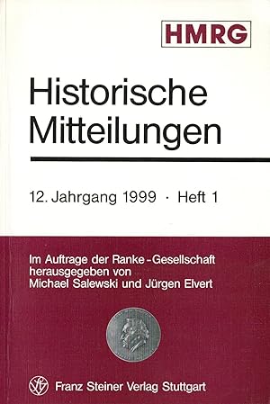 Bild des Verkufers fr Historische Mitteilungen, 12. Jahrgang 1999, Heft 1 zum Verkauf von Antiquariat Kastanienhof