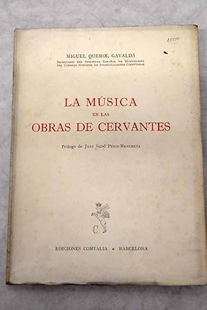 Seller image for La msica en las obras de Cervantes for sale by Alcan Libros