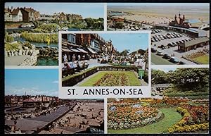 St. Annes On Sea Postcard Alpine Gardens Ashton Gardens Multiview 1977