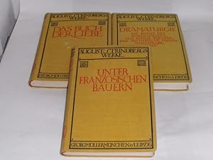 Seller image for Strindbergs Werke, Deutsche Gesamtausgabe, VI. Abteilung: Wissenschaft 3 Bnde. Band 1: Unter franzsischen Bauern (um 1885); Band 4: Dramaturgie (um 1910); Auszug: Das Buch der Liebe (1908); for sale by Der-Philo-soph