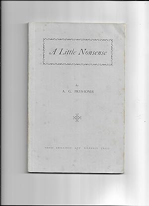 Imagen del vendedor de A Little Nonsense ; [A collection of Humorous Verse] a la venta por Gwyn Tudur Davies