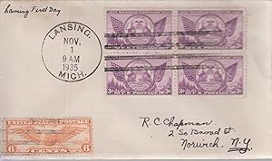 First Day Cover Lansing, Mich., Canceled