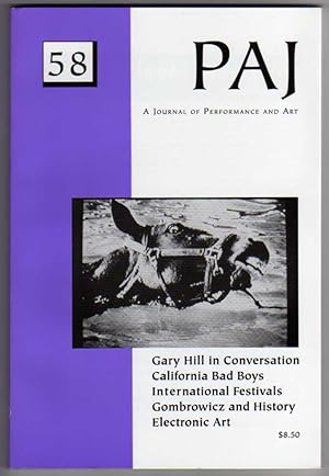 Imagen del vendedor de Performing Arts Journal [PAJ] 58 - A Journal of Performance and Art - January 1998 [Volume XX, No. 1: Gary Hill in Conversation, California Bad Boys, International Festivals, Gombrowicz and History, Electronic Art] a la venta por Cameron-Wolfe Booksellers