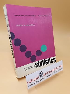 Imagen del vendedor de INTRODUCTION TO THE THEORY OF STATISTICS a la venta por Roland Antiquariat UG haftungsbeschrnkt