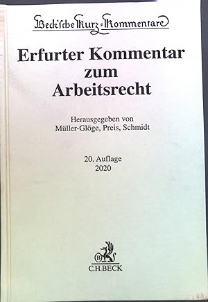 Bild des Verkufers fr Erfurter Kommentar zum Arbeitsrecht. zum Verkauf von books4less (Versandantiquariat Petra Gros GmbH & Co. KG)