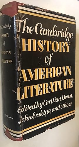 Bild des Verkufers fr CAMBRIDGE HISTORY OF AMERICAN LITERATURE IN THREE VOLUMES Colonial and Revolutionary Literature, Early National Literature: Part I zum Verkauf von Once Upon A Time