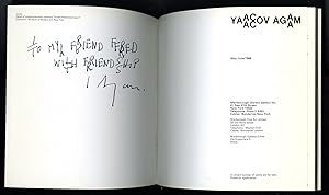 Yaacov Agam. Inscribed to "Fred" Weisman