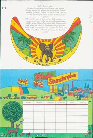 Zeitschrift Bimbo "Der kleine Tierfreund" 1985 mit Stundenplan