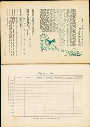 Heft Neuer Kinderkalender 1939 mit Stundenplan Verlag Persiehl Hamburg