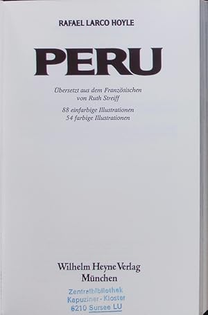 Image du vendeur pour Peru. mis en vente par Antiquariat Bookfarm