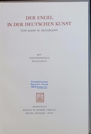 Seller image for Der Engel in der deutschen Kunst. for sale by Antiquariat Bookfarm