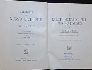 Seller image for Die Kunst der Barockzeit und des Rokoko. Ed. 4. for sale by Antiquariat Bookfarm