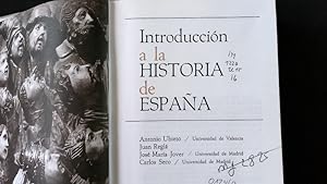 Imagen del vendedor de Introduccin a la historia de Espaa. a la venta por Antiquariat Bookfarm