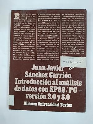 Seller image for ANALISIS DE DATOS CON SPSS/PC+. for sale by TraperaDeKlaus