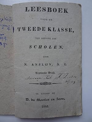 Bild des Verkufers fr Leesboek voor de tweede klasse ten dienste der scholen. zum Verkauf von Antiquariaat De Boekenbeurs