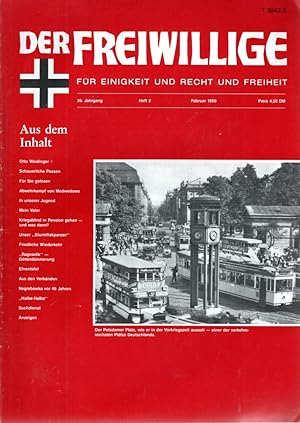 Imagen del vendedor de Der Freiwillige. Fr Einigkeit und Recht und Freiheit 36. Jg, Heft 2 (Febr.1990) a la venta por Antiquariat Jterbook, Inh. H. Schulze