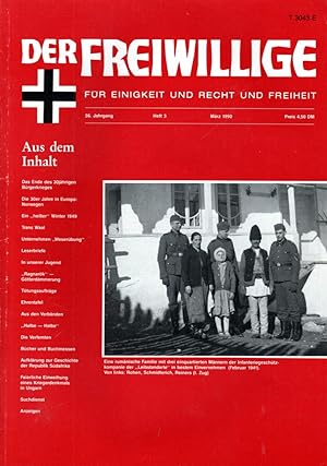 Imagen del vendedor de Der Freiwillige. Fr Einigkeit und Recht und Freiheit 36. Jg, Heft 3 (Mrz 1990) a la venta por Antiquariat Jterbook, Inh. H. Schulze