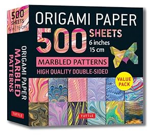 Seller image for Origami Paper 500 Sheets Marbled Patterns : Tuttle Origami Paper: Double-sided Origami Sheets Printed With 12 Different Designs - Instructions for 6 Projects Included for sale by GreatBookPricesUK