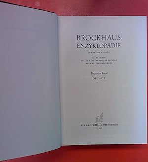Bild des Verkufers fr Brockhaus Enzyklopdie in 20 Bnden - Band 7: GEC - GZ (17. Auflage) zum Verkauf von biblion2