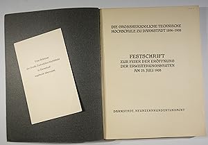 Festschrift zur Feier der Eröffnung der Erweiterungsbauten am 23. Juli 1908.
