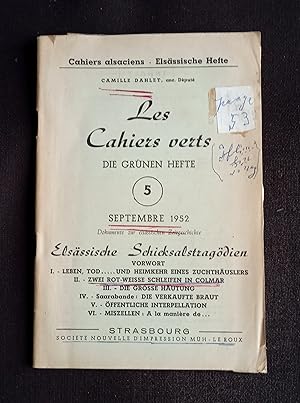 Les cahiers verts - Die grünen hefte - N°5 Septembre 1952