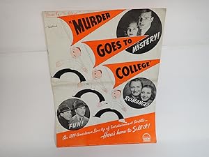 Bild des Verkufers fr Murder Goes to College Paramount Pictures sales publicity brochure 1937 zum Verkauf von Devils in the Detail Ltd