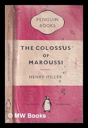 Seller image for The colossus of Maroussi / Henry Miller for sale by MW Books
